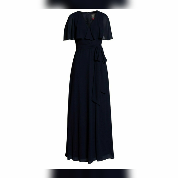 Vince Camuto Belted Capelet Gown Size 8 NWT - Picture 3 of 5